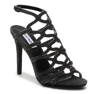 Steve Madden Freyda Suede Leather Strappy Caged Stiletto Heels Sandals Shoes